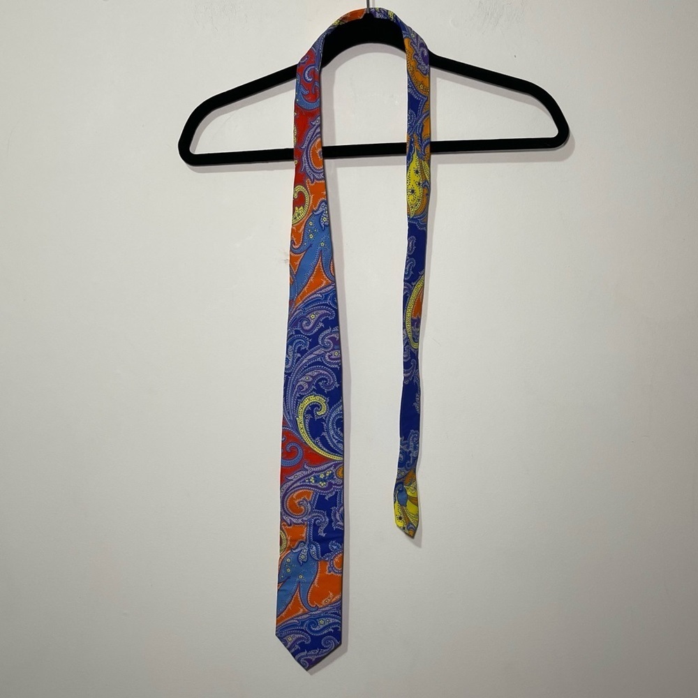 Ted Baker London Men's designer paisley multi color career office neck tie